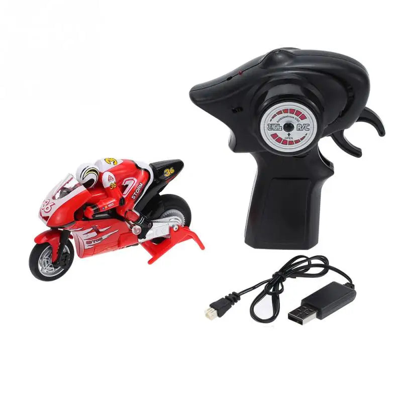 1:28 Scale RC Motorcycle – High-Speed 15KM/H Electric Remote Control