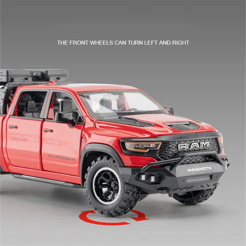 1:32 Mammoth 1000 TRX Alloy Pickup Car Model – Diecast Metal Off-road Vehicle  Sound & Light Simulation