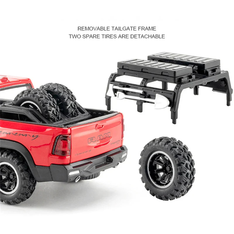 1:32 Mammoth 1000 TRX Alloy Pickup Car Model – Diecast Metal Off-road Vehicle  Sound & Light Simulation