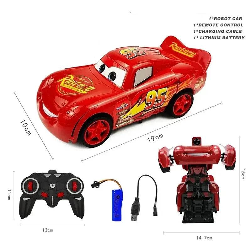 Lightning McQueen Remote Control Car 2-in-1 Transforming Robot