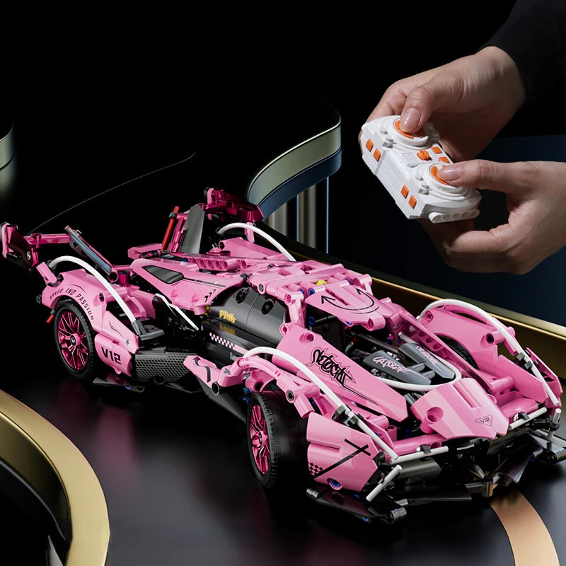 Lego Remote Control Car 1:14 Pink V12 Roadster